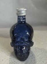 Dan Aykroyds Blue Crystal Head Vodka Glass Skull Mini Bottle With Cap 50 ml picture