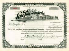 Lone Pine Surprise Consolidated Mining Co. - Stock Certificate - Mining Stocks picture
