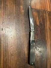 queen cutlery pocket knife Q 76 -003155 - Single Blade Black - Vintage picture