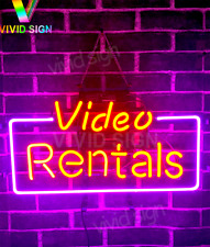 Video Rentals Disc Neon Light Sign 20