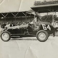 Vintage Snapshot Photograph Phil Kraft Indy Car #64 1940s Indianapolis Racing picture