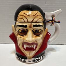 Dracula Romania Vintage Monster Beer Stein Lid Coffee Mug Vampire Hand Painted picture
