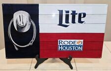 Miller Lite The Official Beer Of Rodeo Houston Texas Flag Metal Sign 24