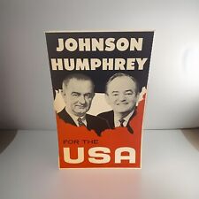 Johnson Humphrey for The USA Political Campaign Poster Cardboard Stamped 20x13” picture