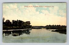 Logansport IN-Indiana, Scene On The Wabash River Antique Vintage c1912 Postcard picture