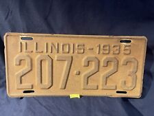 1935 State of Illinois License Plate- Great Condition 88yrs old -Ships Free2US picture
