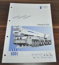 1998 Demag Mannesmann AC 650 Crane Truck Brochure Prospekt picture