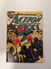 Action Comics 53 Golden Age 1942 DC Comics Superman Flamethrower War Cover  picture