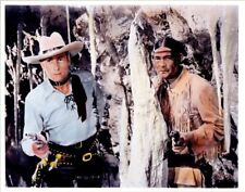 The Lone Ranger Jay Silverheels & Clayton Moore guns drawn 8x10 inch photo picture