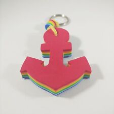 Foam Rainbow Anchor Colorful Nautical Keychain Key Ring picture