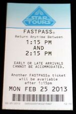 Disneyland 2013 Star Tours FASTPASS Ticket Disney George Lucas Star Wars creator picture