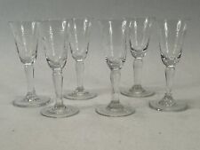 Vtg 6 Pc Hand Etched Wheat Shot  Glasses  RADIO BRAND / JAPAN  3.75” Tall picture