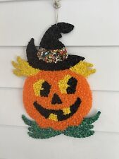 Vintage Halloween Melted Popcorn Plastic Wreath  picture