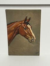 Postcard Horse Portrait Artist Signed J. Rivst #153 A51 picture