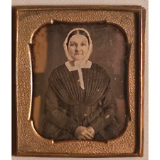1/6th Plate Daguerreotype Of A Happy Elderly Woman picture