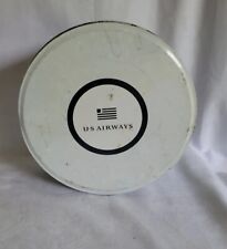 Vintage US Airways Cookie Tin Mrs Fields  Retro Trinket Can Old Logo Airline  picture