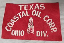Vintage Texas Costal Oil Corp Ohio Div. Red Felt Large 6X9