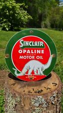 Sinclair Opaline Dino Motor oil vintage gasoline gas pump sign picture