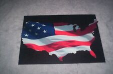 ATTN PATRIOTS USA WOODEN FLAG/WAVY/LASER CUT AND PRINTED CUSTOM LIMITED QTY picture