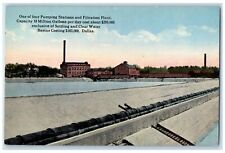 c1910 One Four Pumping Stations Filtration Plant Building Dallas Texas Postcard picture