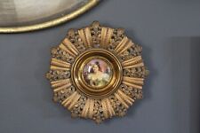 Vintage Cameo Creation Portrait in Ornate Gold Syroco Style Frame, 8 5/8
