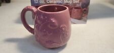 Vintage 12oz Pink Floral Ceramic Coffee Mug Set JAPAN picture