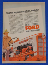 1959 FORD 971 SELECT-O-SPEED TRACTOR ORIGINAL PRINT AD AMERICAN HEARTLAND ICON picture