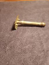 Antique Vintage 1900s Brass Collectible Men's Gillette Safety Razor Shave Ready picture