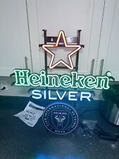 Heineken Silver Beer Brand New LED Sign Inter Miami MLS Soccer Emblem Messi NEW picture