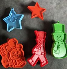 Vintage Hallmark Cookie Cutters Christmas themed Lot Of 5 picture