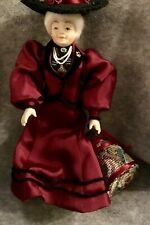 1:12 handcrafted miniature Elderly Victorian Grey Haired Female doll bisque picture