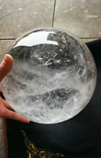 19LB Top Natural Clear Quartz Sphere Crystals Reiki Ball Healing Gem Gift Gem picture