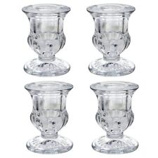 1/4pcs Clear Candlestick Holder Glass Vintage Crystal Candle Holder  Home picture