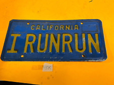 Vintage California Blue & Yellow License Plate -Personalized 