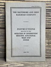 Vintage B&O Railroad Instructions Operation Intermittent Train Stop System 1960 picture