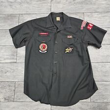Vintage 50s 60's Boy Scout Shirt Short Sleeve Patches  Explorer BSA Forest Green picture