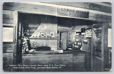 Postcard First Berry Lincoln Store Interior Post Office New Salem Illinois (839) picture