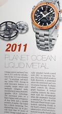 Omega Seamaster Planet Ocean Watch Magazine Ad Article Advertisement Print picture
