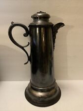 RARE Antique Rogers Bros MFG Co Silver plate Large Beer Stein, Serving Pitcher picture