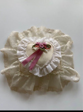 Vintage Victorian Romantic Style Lace Heart Pillow picture