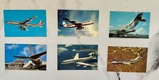 Vintage Airplane postcard lot of 6 American Airlines, Pan American, United, TWA picture