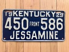 1929 Kentucky Jessamine County License Plate - Nice Repaint picture
