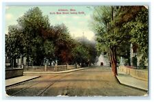 1913 Attleboro Massachusetts Looking North Main Street Carriage MA Postcard picture