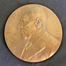 Woodrow Wilson Inaugural Presidential Bronze Medal, 1913, 1917,  NICE CONDITION picture
