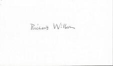 Richard Wilbur Signed 3x5 Index Card 2x Pulitzer Prize Winner B picture