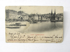 1903 Luzern Switzerland Postcard to Armenian in Pasadena CA picture