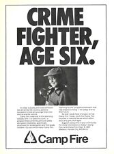1986 Camp Fire Boys & Girls Crime Fighter Age Six Vintage Photo Print Ad picture