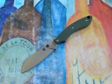 Spyderco Stok Drop Point Fixed Blade Knife, Satin Plain Blade, OD Green Handle picture