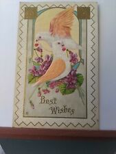 VTG postcard. Best wishes from two beautiful doves PMK 1919 (C11)  picture