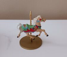 Vintage 1989 Hallmark Christmas Carousel Horse Ginger 4th In Series Ornament picture
